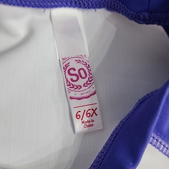 SO Believe in Magic Short Sleeve Rash Guard Top, 6/6x, NWT - Picture 3 of 5